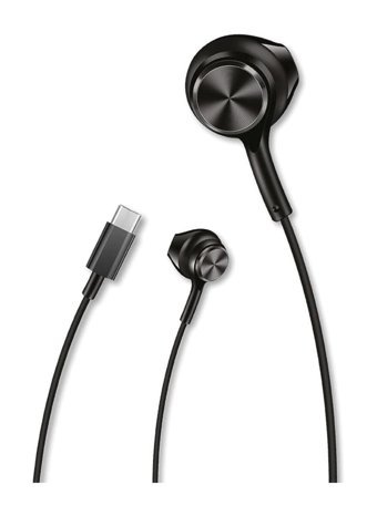 Linktech H75 Silikonsuz Mikrofonlu Type C Kablolu Kulaklık Siyah