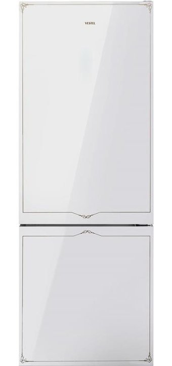 Vestel NFK54011 CRB GI PRO Çift Kapılı No Frost E 481 lt Rustik Beyaz Alttan Donduruculu Kombi Tipi Buzdolabı