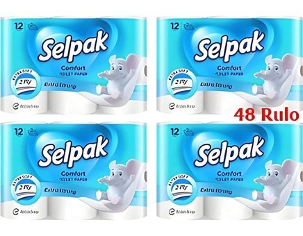 Selpak Comfort 2 Katlı 4x12'li Rulo Tuvalet Kağıdı