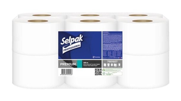 Selpak Professional 2 Katlı 12'li Rulo Jumbo Tuvalet Kağıdı