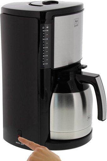 Melitta M661 SST Look Therm Paslanmaz Çelik Filtreli Termoslu 1.2 L Hazne Kapasiteli 10 Fincan 900 W Siyah Filtre Kahve Makinesi