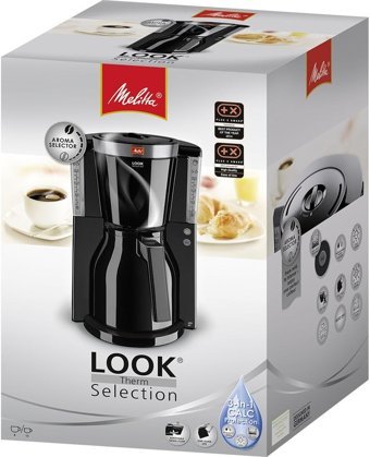 Melitta M661 SST Look Therm Paslanmaz Çelik Filtreli Termoslu 1.2 L Hazne Kapasiteli 10 Fincan 900 W Siyah Filtre Kahve Makinesi