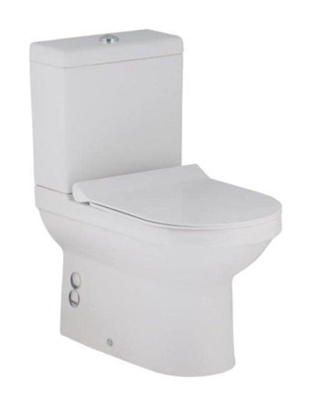 Seramiksan Terra 40.5 cm Seramik Kanallı Arkadan Çıkışlı Duvara Sıfır Ayaklı Gömme Klozet Beyaz