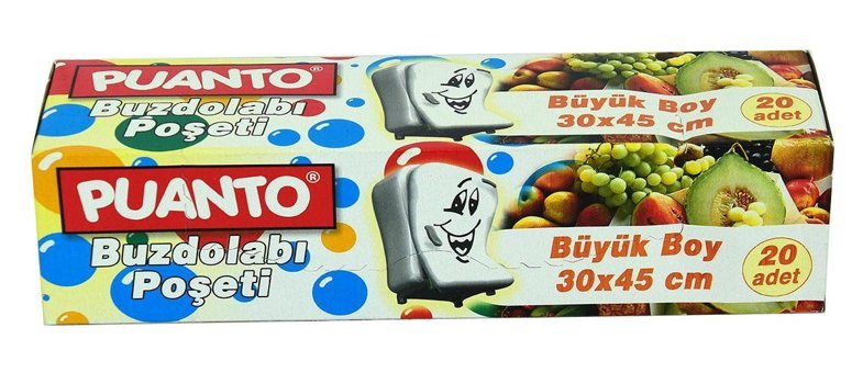 Puanto Büyük Buzdolabı Poşeti 20'li