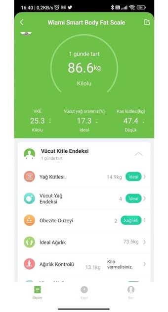Wiami F38EB Yağ Ölçen Vücut Analizi Yapan Bluetoothlu Kas Ölçen Dijital Akıllı Tartı