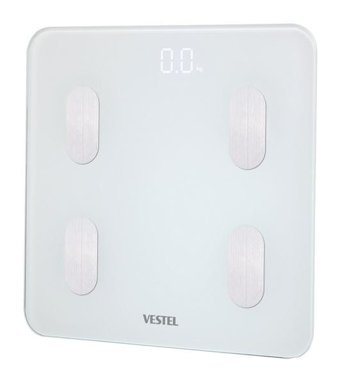 Vestel V-FIT Yağ Ölçen Vücut Analizi Yapan Bluetoothlu Kas Ölçen Dijital Akıllı Tartı