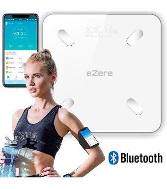 Ezere Yağ Ölçen Vücut Analizi Yapan Bluetoothlu Kas Ölçen Dijital Akıllı Tartı