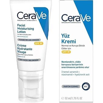 Cerave Hyalüronik Asitli Kuru Ciltler Güneş Koruyuculu Organik Vegan Parfümsüz El Kremi 50 ml + Nemlendirici Yüz Kremi 52ml