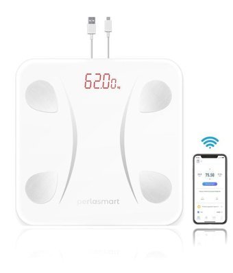 PerlaSmart PS01M Yağ Ölçen Vücut Analizi Yapan Bluetoothlu Kas Ölçen Şarjlı Dijital Akıllı Tartı