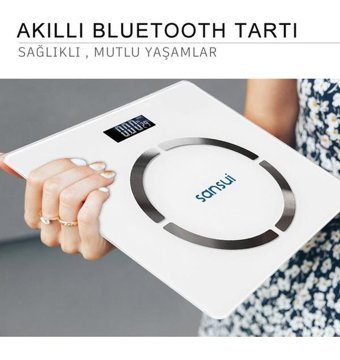 Sansui Yağ Ölçen Vücut Analizi Yapan Bluetoothlu Kas Ölçen Dijital Akıllı Tartı