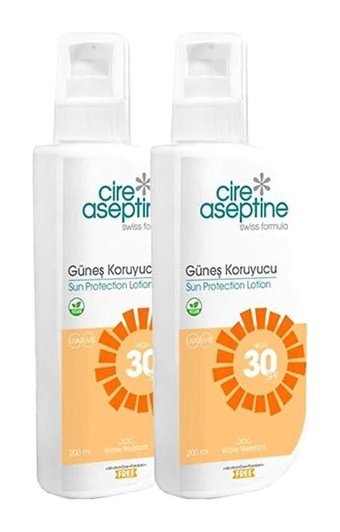 Cire Aseptine 30+ Faktör Tüm Ciltler İçin Leke Karşıtı Yüz Güneş Kremi 2x200 ml