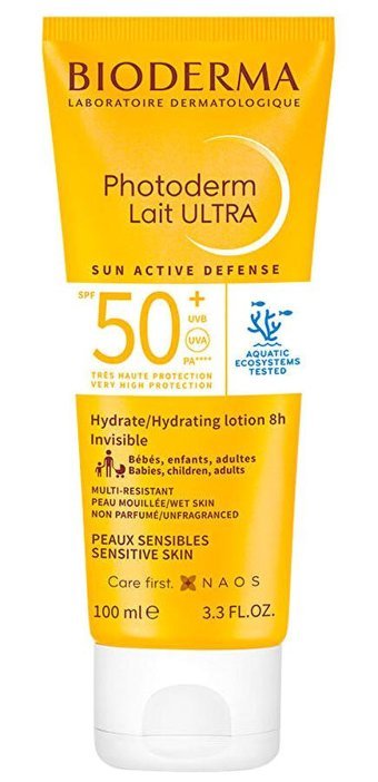Bioderma Photoderm Lait Ultra 50+ Faktör Tüm Ciltler İçin Leke Karşıtı Nemlendirici Yaşlanma Karşıtı Suya Dayanıklı Yüz Güneş Kremi 100 ml