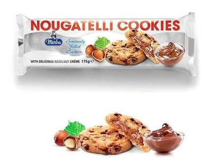 Merba Nougatelli Cookies Fındık Kremalı Bisküvi 175 gr
