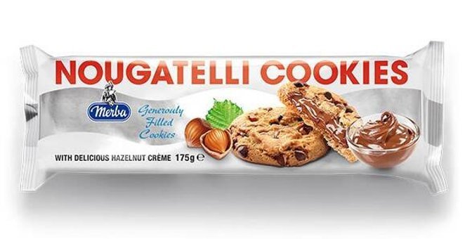 Merba Nougatelli Cookies Fındık Kremalı Bisküvi 175 gr