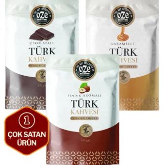 Oze Karışık Orta Kavrulmuş Türk Kahvesi 3x100 gr