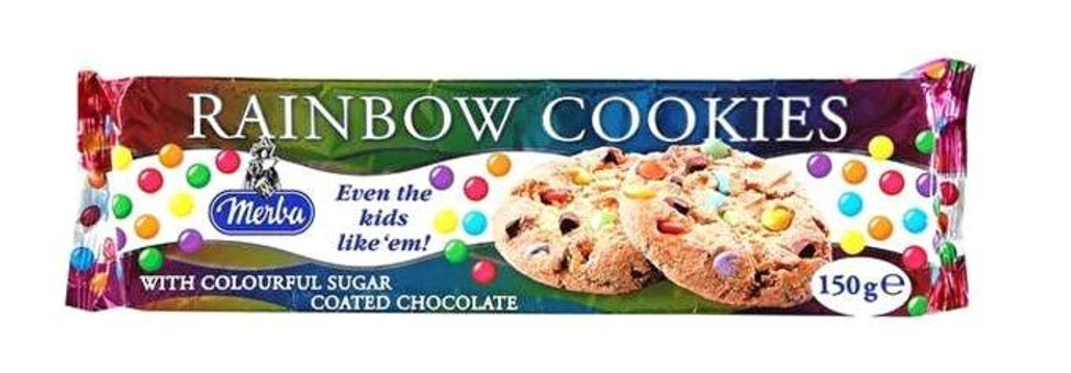 Merba Rainbow Draje Şekerli Bisküvi 150 gr