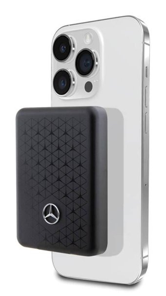 Mercedes Benz Işıklı 5000 mAh Powerbank Siyah