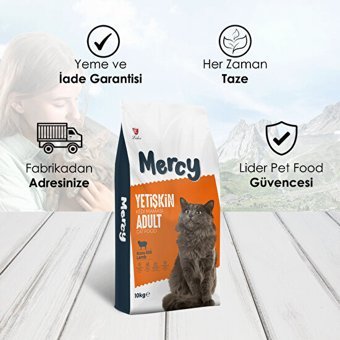 Mercy Kuzu Etli Yetişkin Kuru Kedi Maması 10 kg