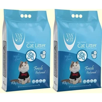 Van Cat Fresh Kokulu Topaklanan İnce Taneli Bentonit Kedi Kumu 2 x 10 kg