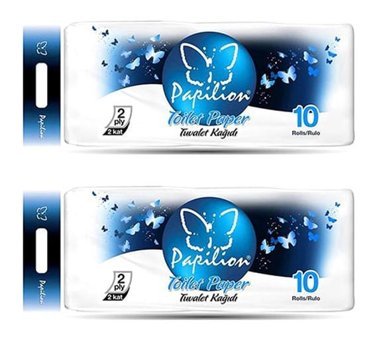 Papilion 2 Katlı 2x10'lu Rulo Tuvalet Kağıdı
