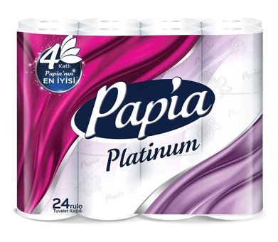 Papia Platinum 4 Katlı 24'lü Rulo Tuvalet Kağıdı