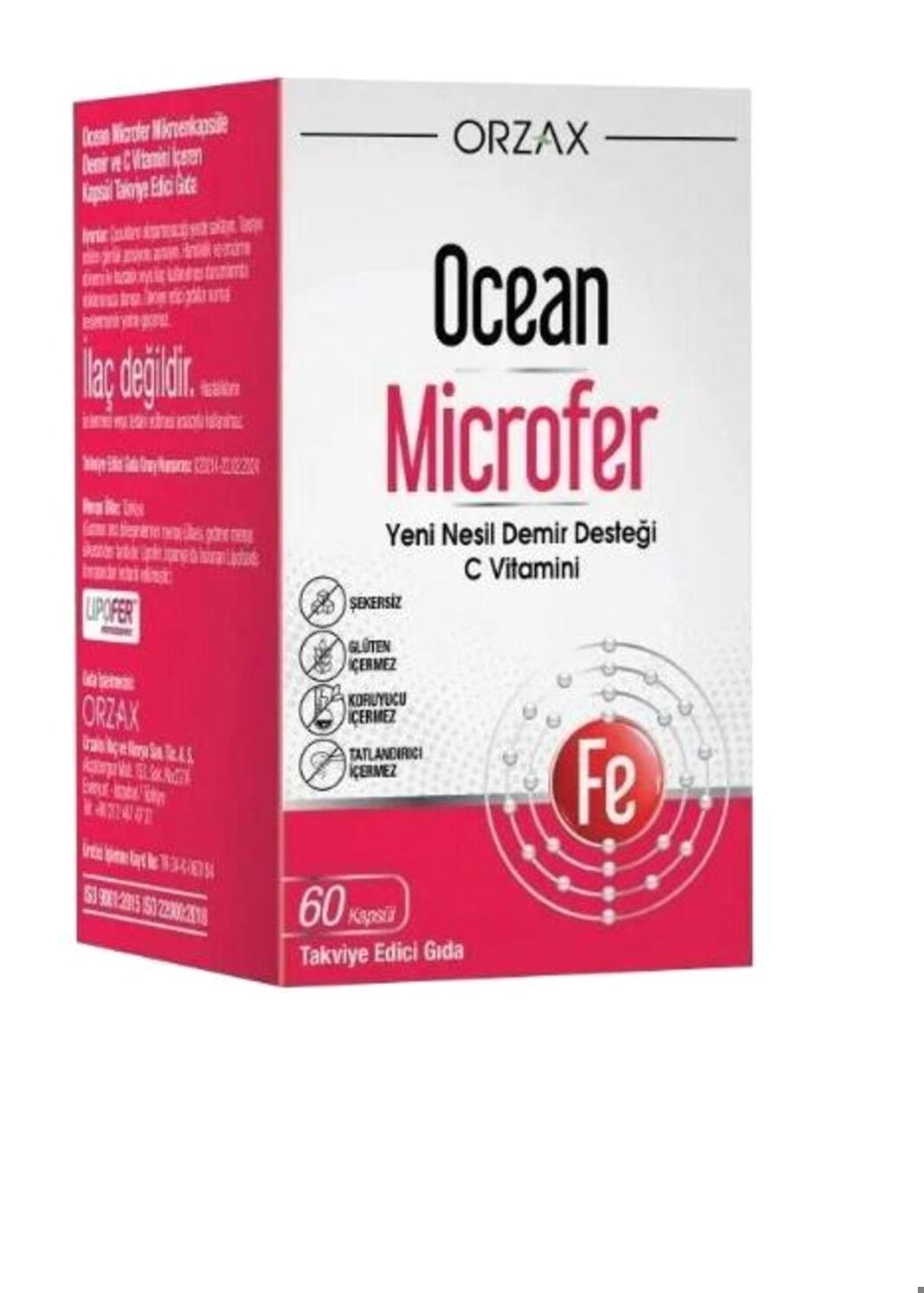 Ocean Microfer Yetişkin Vitamin 60 Adet Kapsül