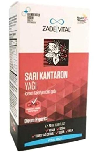 Zade Vital Sarı Kantaron Sarı Kantoron Yağı Yetişkin Vitamin 20 Adet Tablet