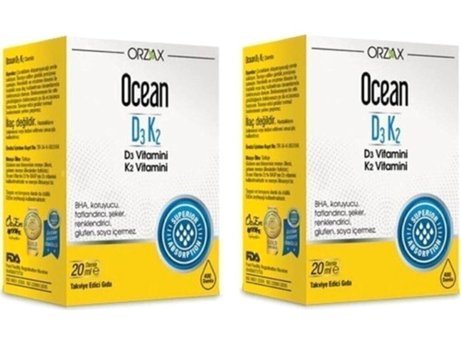 Ocean Vitamin D3K2 Sıvı Yetişkin Vitamin 2x20 ml