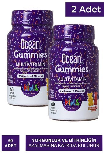 Ocean Gummies Multivitamin Jel Yetişkin Vitamin 2x60 Adet