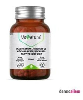 Venatura Magnezyum L-Treonat ve Köknar Ekstresi Yetişkin Vitamin 90 Adet Kapsül