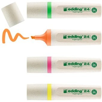 Edding 24 Ecoline 4'lü Neon Renkli Fosforlu Kalem Seti