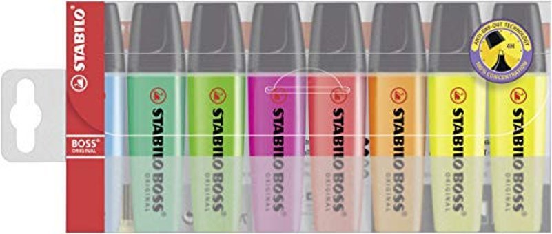 Stabilo Boss Orijinal 8'li Neon Renkli Fosforlu Kalem Seti
