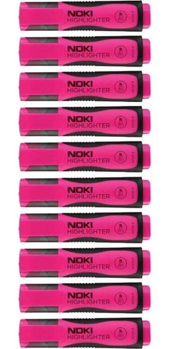Noki 9000 10'lu Neon Pembe Fosforlu Kalem
