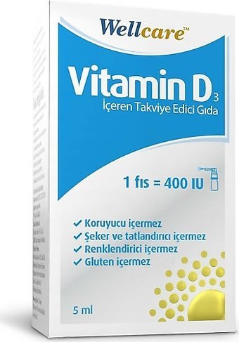 Wellcare Yetişkin Vitamin D3 5 ml