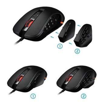 Sarepo GT-400 RGB Makrolu Kablolu Siyah Optik Gaming Mouse