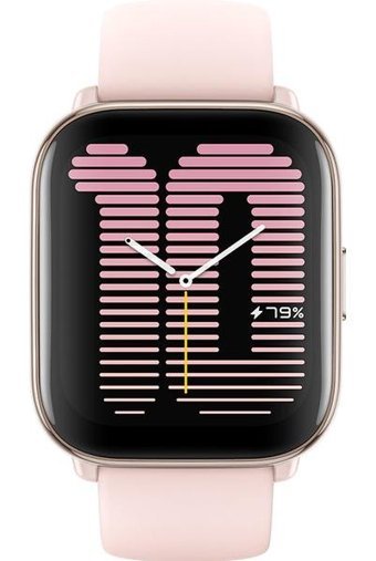 Amazfit Active Tansiyon Ölçen Kadın Dikdörtgen Pembe Silikon Akıllı Saat