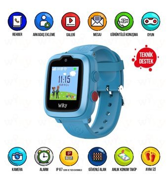 Wiky Watch 4 Plus Akıllı Saat Mavi