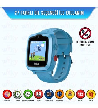 Wiky Watch 4 Plus Akıllı Saat Mavi