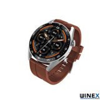 Winex 3 Pro Silikon Kordon Yuvarlak Tansiyon Ölçen Unisex Akıllı Saat Kahverengi