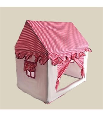 Abbie Desenli 4-6 Yaş Beyaz Pembe Unisex Çocuk Çadırı