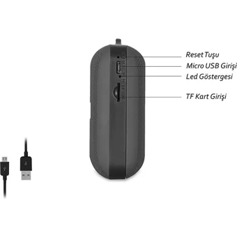 Mikado MD-22BT Bluetooth Hoparlör Siyah