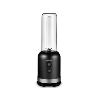 Homend Artfood 7025H 600 ml Plastik Kişisel Buz Kırıcı Turbo Fonksiyonu 350 W Çift Bıçaklı Smoothie Blender Siyah