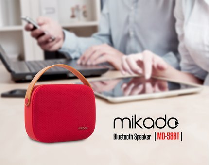 Mikado MD-58BT Bluetooth Hoparlör Kırmızı