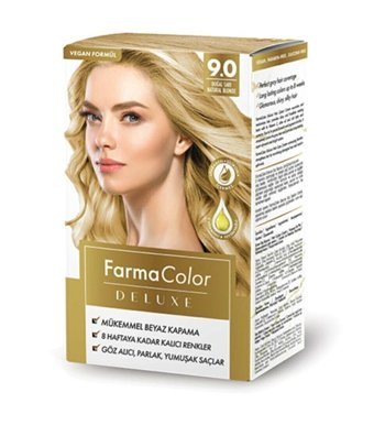 Farmasi Farmacolor Deluxe 9.0 Doğal Sarı Amonyaksız Vegan Krem Saç Boyası 60 ml