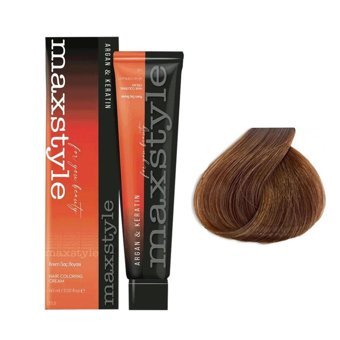 Maxstyle Argan & Keratin 6.34 Koyu Karamel Amonyaksız Krem Saç Boyası 4x60 ml