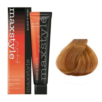 Maxstyle Argan & Keratin 8.34 Açık Karamel Amonyaksız Krem Saç Boyası 2x60 ml