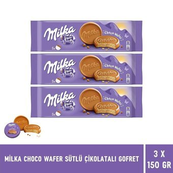 Milka Choco Wafer Sütlü Çikolatalı Gofret 3x150 gr