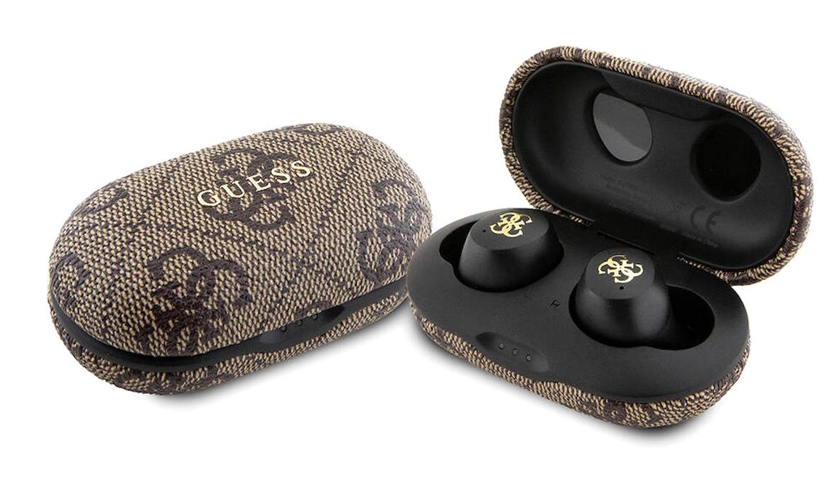 Guess V5.3 Kahverengi Tek Mikrofonlu 5.3 Silikonlu Kablosuz Kulak İçi Bluetooth Kulaklık