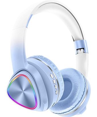 Karler Bass Tune 650 Bt Tek Mikrofonlu 5.0 Silikonsuz Oyuncu Kablosuz Kulak Üstü Bluetooth Kulaklık Mavi