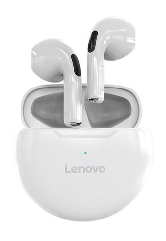 Lenovo HT38 Tek Mikrofonlu 5.0 Silikonsuz Kablosuz Kulak İçi Bluetooth Kulaklık Beyaz
